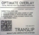 Overlay Invisible Signature Verification System